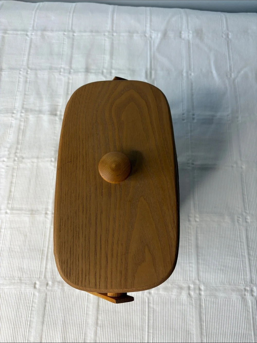 Vintage 1994 Longaberger Dresden Wooden Basket with Lid and 5 Signatures